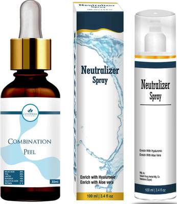 

Cosderma Glycolic peel 10% Salicylic 10% TCA 20% combination Peel with Neutralizer for skin whitening Brightening Glow Shine(130 ml)
