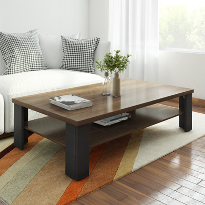 Crystal Furnitech Sigma Engineered Wood Coffee Table(Finish Color - wallnut + wenge)