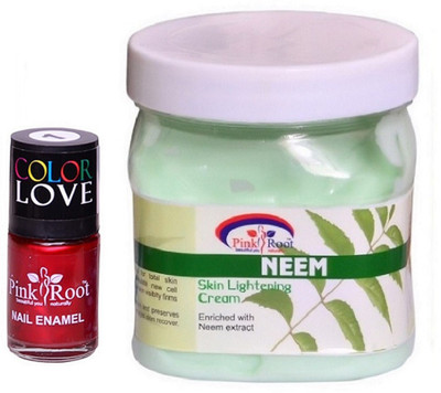 

Pink Root Neem Cream 500ml, Nail Paint 15ml(Set of 2)