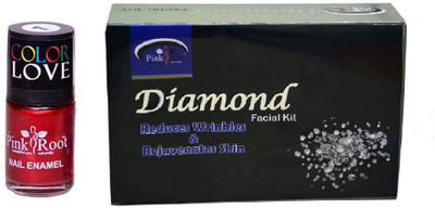 

Pink Root Diamond Facial Kit 83gm, Nail Paint 15ml(Set of 2)