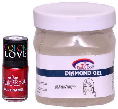 

Pink Root Diamond Gel 500ml, Nail Paint 15ml(Set of 2)