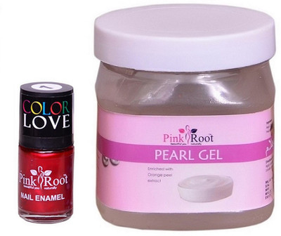 

Pink Root Pearl Gel 500ml, Nail Paint 15ml(Set of 2)
