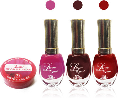 

Seven seas cosmetics makeup combo nail polish with nail remover(Set of 4)