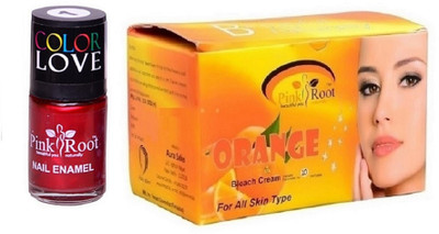 

Pink Root Orange Bleach 250g, Nail Paint 15ml(Set of 2)