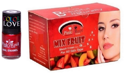 

Pink Root Mix Fruit Bleach 250g, Nail Paint 15ml(Set of 2)