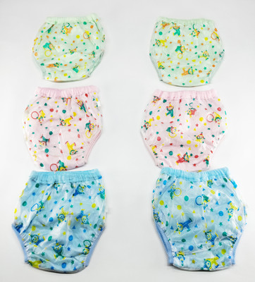 

Aayat Kids Skin Friendly New Born Small Size Multi-Colourful Printed Absorable Plastic Pants Inside Towel Reversible Trap S3 - S(6 Pieces)