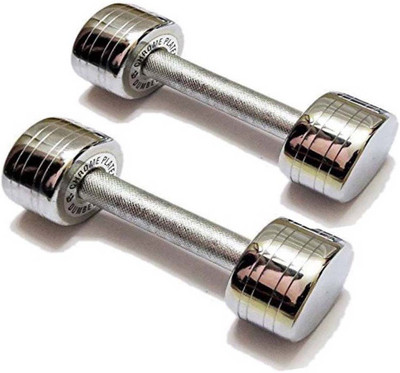VARDAAN 1kg Steel Pair Fixed Weight Dumbbell(2 kg), Chrome