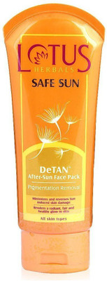 

LOTUS HERBAL SAFE SUN DE TAN FACE PACK(100 g)