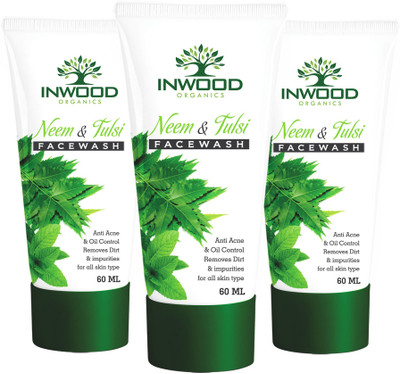 

INWOOD ORGANICS NEEM AND TULSI FACE WASH CLEANSER | BEST FACE WASH FOR OILY SKIN AND ACNE | PARABEN FREE | COMBO PACK OF 3 FACE WASH Face Wash(180 ml)
