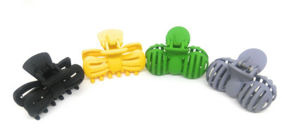 

Khubsurat Hair Clutcher / Hair Claw Clip, Set of 4 Pieces, Smooth Touch Feel Bun Clip, Hair Claw, Hair Clip(Multicolor)