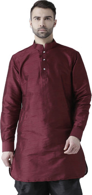 DEYANN Men Solid Pathani Kurta(Maroon)