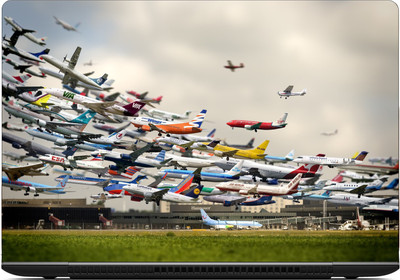 

Gallery 83 ® airlines flying laptop skin sticker wallpaer (15 inch x 10 inch) 2170 vinyl Laptop Decal 15.6