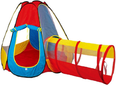 

Toys Bhoomi Huge Tent House for Kids Big Size Portable Children's Tunnel Play Tents - 100% Safe Polyester Fabric(Multicolor)