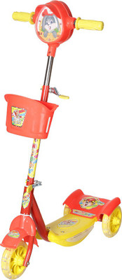 

Dash Noddy Deluxe 3 wheel Kids Scooter with Storage Basket and LED Lights (Red)…(Red)