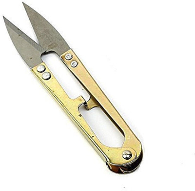 

Pindia Mini Scissors Thread Cutter / Clipper / Nipper / Trimmer Metal Grip Hand-held Paper Cutter(Set Of 1, Golden)