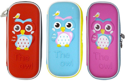 

Jern Eva Pencil Case Big Pencil Box Owl Face Art Art EVA Pencil Box(Set of 1, Multicolor)