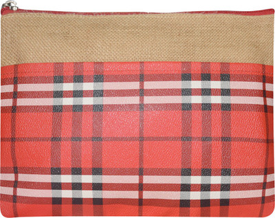 

Sharda Red jute+pu Pouch Pouch(Red)