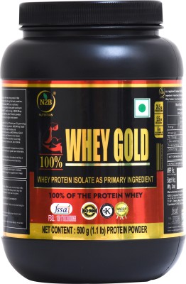 

N2B NUTRITION 100% WHEY GOLD WHEY PROTEIN ISOLATE AS PRIMARY INGREDIENT Whey Protein(500 g, GOURMET CHOCOLATE)