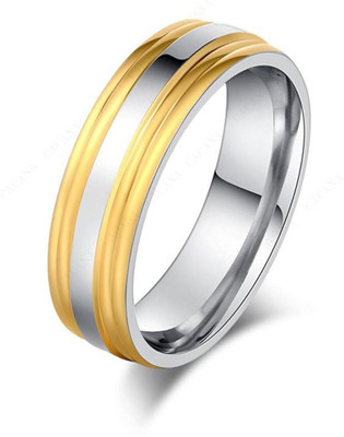 

MYKI Stylish Rings Stainless Steel Swarovski Zirconia 10K White Gold Plated Ring, Silver