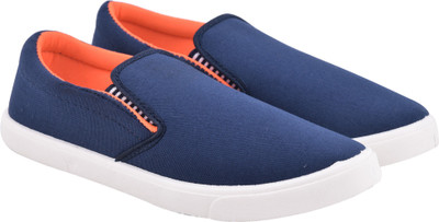 

Boysons canvas shoes, casual shoes, coloured sneakers, Loafers For Men(Navy, Orange