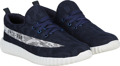 

Koxko Transit Runner Men's Casual Running Lace Up Shoes For Men Training & Gym Shoes For Men(Navy, White, Navy blue