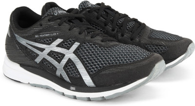 

Asics GEL-FEATHER GLIDE 4 Running Shoes For Men(Black, Silver, 9011