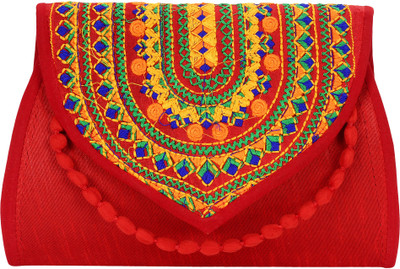 

Favria Women Red Silk Sling Bag