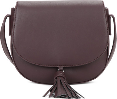 

United Colors of Benetton Women Casual Purple PU Sling Bag