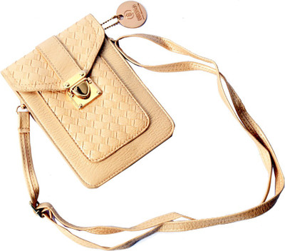 

RHHENSO Women Gold PU Sling Bag