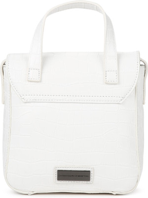 

United Colors of Benetton Women Casual White PU Sling Bag