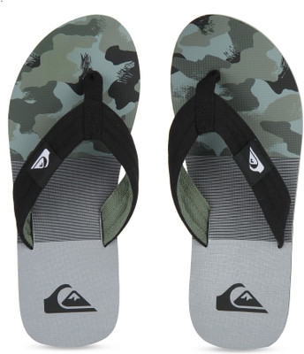

Quiksilver Slippers, Black/green/grey