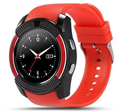 

PremiumAV V8+ Bluetooth Orange, Black Smartwatch(Red Strap Ragular)