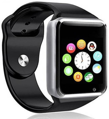 

MOBILE LINK A1 Bluetooth SmartWatch Silver Smartwatch (Black Strap 1) Smartwatch(Black Strap Regular)