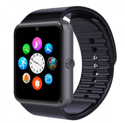 

KUKSHYA GT08 Black Smartwatch Smartwatch(Black Strap Regular)