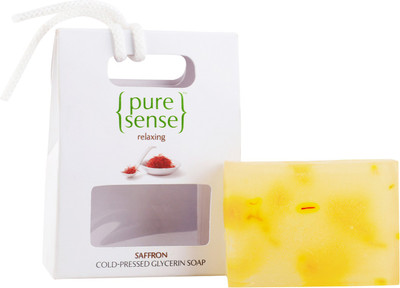 

PureSense Saffron Cold Pressed Glycerin Soap, 100 gm- Sulphate Free and Paraben Free (100 g)