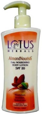 LOTUS HERBALS Sunscreen - SPF 20 ALMOND NOURISH DAILY NOURISHING BODY LOTION(250 ml)