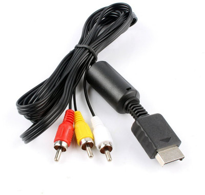 

RECKON TV-out Cable for playstation 2 & playstation 3(Black, For PlayStation)