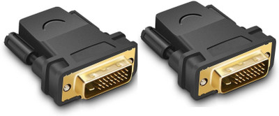 

Etake (Pack of 2) DVI 24+1 To HDMI-Male/Female 1080P HDTV Converter for PC PS3 Projector TV Box USB Adapter(Black)