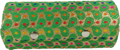 

Addyz Latest Designer & Stylish High quality Pillar 7 inch Fabric bangle box Jewellery Vanity Box(Green)