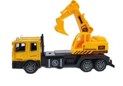 

Emob Battery Operated Excavator Construction Die Cast Metal Pull Back Truck Toy with Light and Sound Feature(Multicolor)