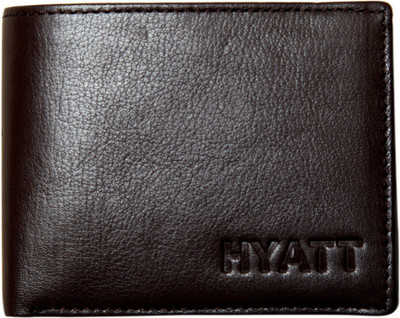 

HYATT Men Brown Genuine Leather Wallet(12 Card Slots)