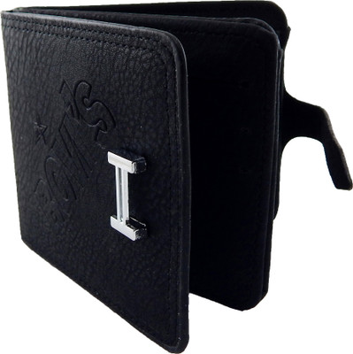 

Bovi'S Men Black Artificial Leather, Fabric Wallet(9 Card Slots)