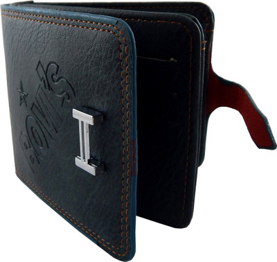 

Bovi'S Men Blue Artificial Leather, Fabric Wallet(9 Card Slots)