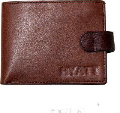 

HYATT Men Tan Genuine Leather Wallet(10 Card Slots)