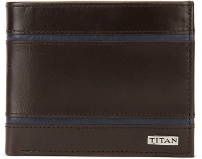 

Titan Men Brown Genuine Leather Wallet(5 Card Slots), Black