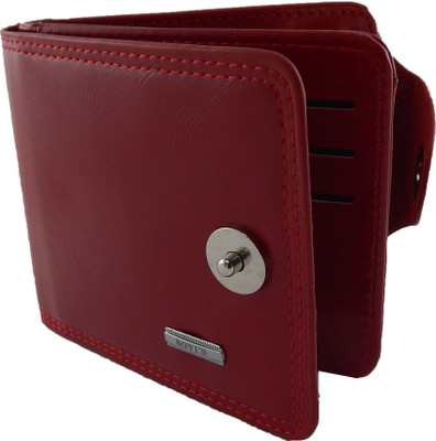 

Bovi'S Men Maroon Artificial Leather, Fabric Wallet(9 Card Slots)