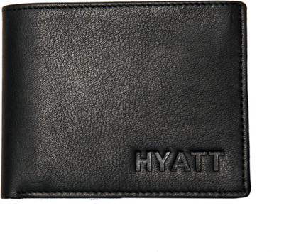 

HYATT Men Black Genuine Leather Wallet(14 Card Slots)