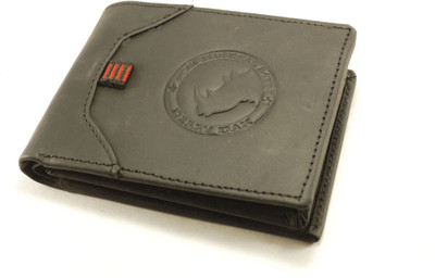 

the Rhino Men Black Genuine Leather Wallet(8 Card Slots)