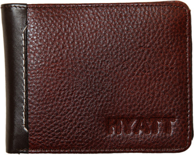

HYATT Men Casual Brown Genuine Leather Wallet(9 Card Slots)