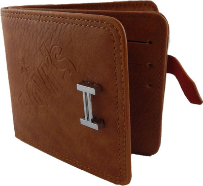 

Bovi'S Men Tan Artificial Leather, Fabric Wallet(9 Card Slots)
